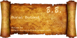 Burai Botond névjegykártya